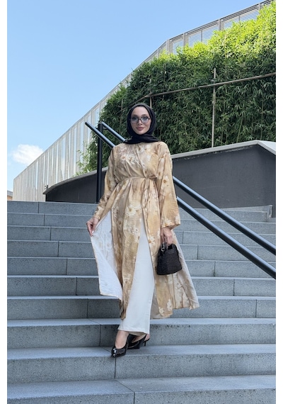 Riella Butik Aura İkili Tesettür Takım Camel