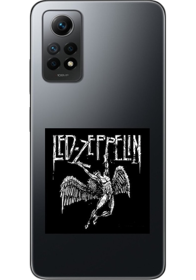 Xiaomi Redmi Note 12 Pro Uyumlu Şeffaf Kılıf Led Zeppelin Tasarımlı