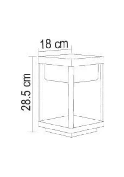 Forlife 60 Watt Solar Alüminyum Bollard Aydınlatma Armatürü Fl-3301