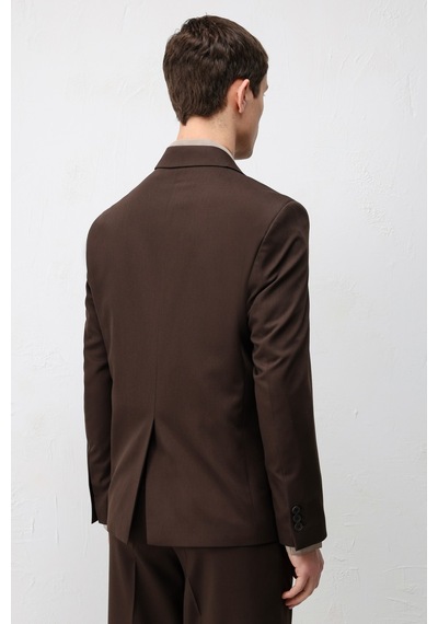 Antioch Kruvaze Relaxed Fit Erkek Blazer Ceket Koyu Kahve