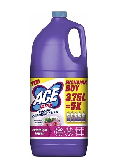 2 Adet Ace Ultra Çamaşır Suyu 3,75 L Okaliptus Diğer