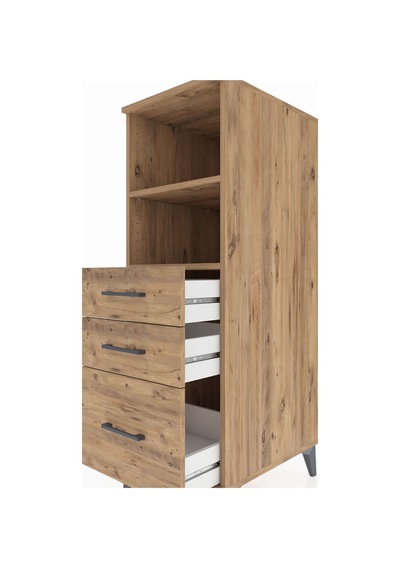 Kronos Dolap 2 Raflı 3 Çekmeceli 44x59x134 Çam-çam Atlas Çam