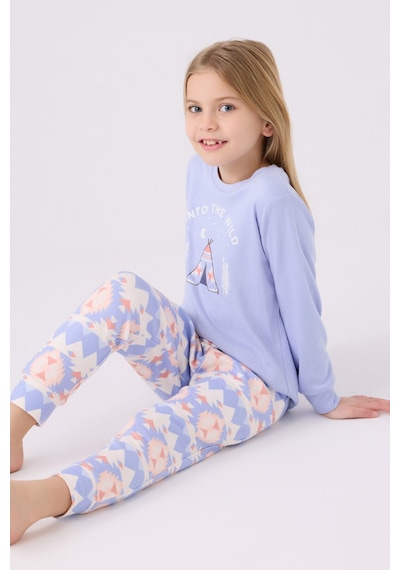 Arnetta Kız Çocuk Mavi Pijama Takımı Mavi