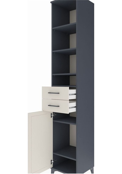 Hyperion Dolap 6 Raflı 2 Çekmeceli Tek Kapaklı 44x44x243 Antrasit-aytaşı Antrasit Hyperion Dolap 6 Raflı 2 Çekmeceli Tek Kapaklı 44x44x243 Antrasit-aytaşı Antrasit