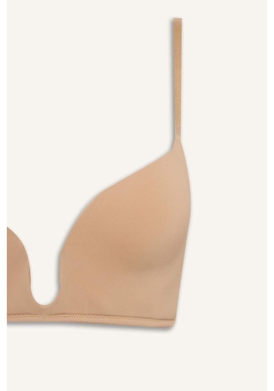 Defacto Kaplı Yarım Dolgulu Balenli Tişört Bra G1732ax26spbg314 Bej-bg314
