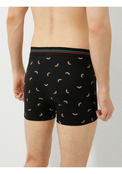 Koton 3'Lü Boxer Seti Karpuz Baskılı Pamuklu Siyah Desenli 3Slm90033Mk 3Slm90033Mk01V