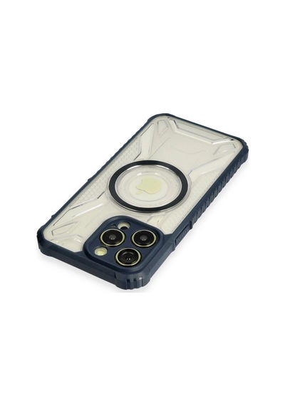 Apple Uyumlu  iPhone 14 Pro Max Kılıf Prag Magneticsafe Kapak Lacivert