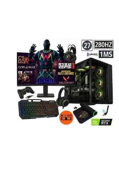 GMX Magic R7-5700X 32 GB 512 GB M.2 SSD 8 GB RTX5060 27" W11P Masaüstü Oyuncu Bilgisayarı