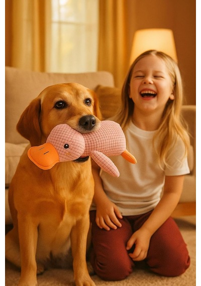 Busstier Köpek Oyuncağı Ördek Şekilli Peluş Sesli Ve Hışırtılı Dayanıklı Çiğneme Ve Isırma Oyuncağı An