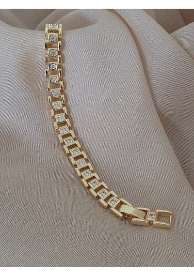 Eva Takı Store 14k Bakla Tank Geometrik Saat Kordon Model Bileklik Altın