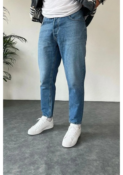 Mavi Boyfriend Pantolon-Erkek Mavi