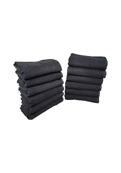 12li Paket Boya Tutmayan Mikrofiber El Yüz Spor Kuaför Havlusu 50x90 Cm Renkli