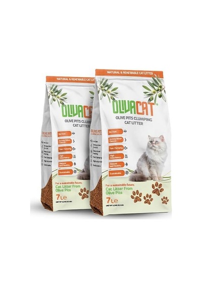 14 L Doğal Kedi Kumu Zeytin Çekirdeklerinden Üretilmiş Kedi Kumu