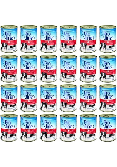 Pro Line Kuzulu Et Parçacıklı Köpek Konservesi 24 x 415 G