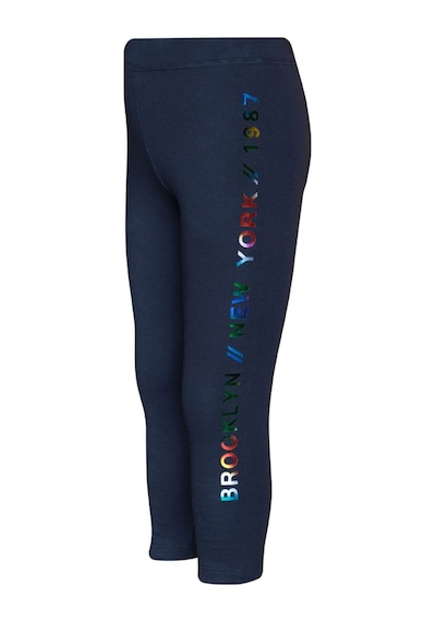 Lovetti Koyu Lacivert Kız Çocuk Janjan New York Baskılı 40/1 Şardonlu Interlok Tayt 6603L011 Koyu Lacivert