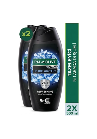 Palmolive Pure Arctic Erkek Duş Jeli 2 x 500 ML + Seyahat Kiti
