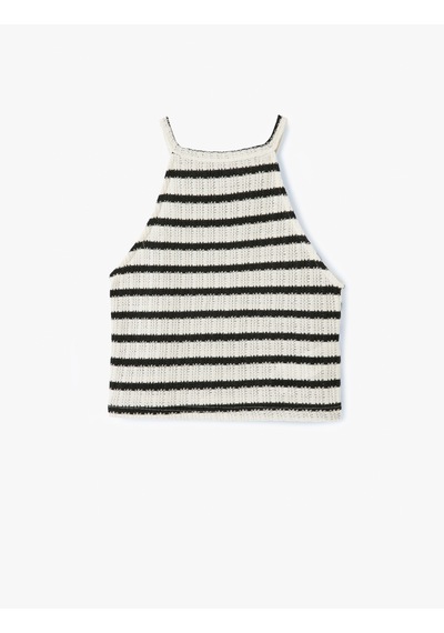 Koton Çizgili Halter Yaka Kolsuz Crop Kroşe Üst Siyah Çizgili 5sal30079ık Siyah Çizgili Koton Çizgili Halter Yaka Kolsuz Crop Kroşe Üst Siyah Çizgili 5sal30079ık Siyah Çizgili