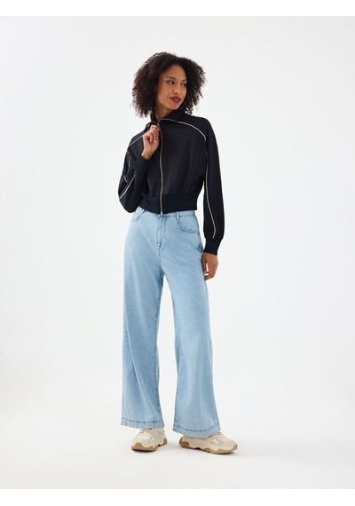 LOFT Long Crop Kadın Sweatshirt Lf2038446 Q1.v1 Siyah