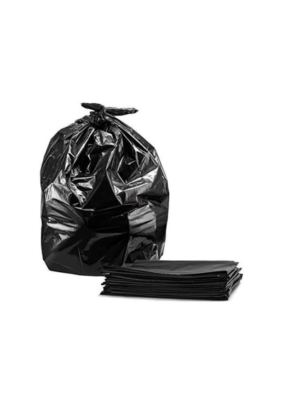 Endüstriyel Jumbo Boy Dökme Çöp Torbası - 80 x 100 Cm. - 250 Mikron - Kalın - 20 Kg. - Siyah - Torba