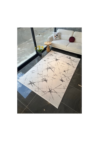 Merinos Vista %100 Akrilik Beyaz Gri Kesme Halı Yolluk Koridor Salon Halısı Geometrik Desenli 76590-95 Merinos Vista %100 Akrilik Beyaz Gri Kesme Halı Yolluk Koridor Salon Halısı Geometrik Desenli 76590-95