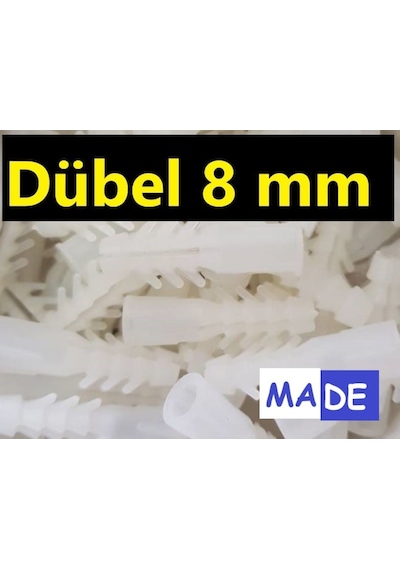 Dübel 8 Mm 200 Adet Standart Plastik Dubel Ar.2 N11.1183