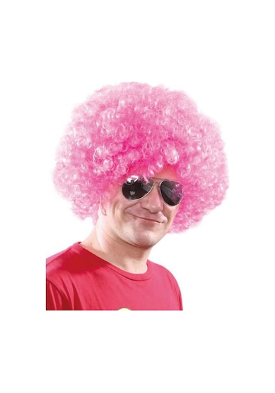 Açık - 979 - Pembe Renk Kıvırcık Afro - Csmo-tex - Bonus Peruk