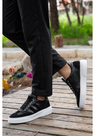 Daxtors Saphiro Günlük Ortopedik Erkek Sneaker Spor Ayakkabı Siyah