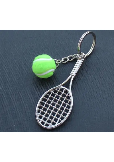 Tenis Raketi Ve Topu Anahtarlık Rastgele Gönderim