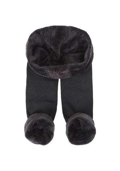Momslab Kadın Siyah Termal Peluş Tayt 9020Karışık L/Xl Siyah