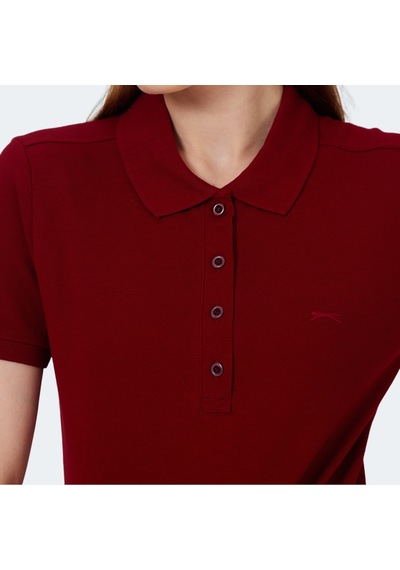 Slazenger VERA I Kadın Polo Yaka Bordo Tişört