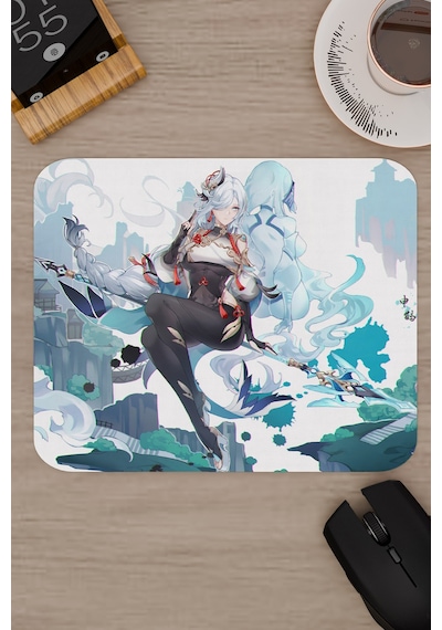 Shenhe Genshin Impact Anime Gacha V2 - 22x18 Gaming Mouse Pad Fare Altlığı