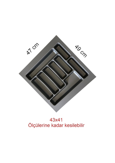 47/49 Cm Cekmece Içi Kasıklık Grı 42/40 Cm Kadar Kesılebılır