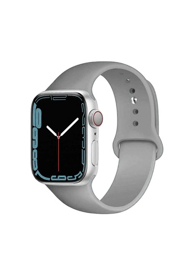 Apple Uyumlu  Watch  2/ 3/ 4/ 5/ 6/ 7/ 8/ Se Kayış 38/ 40/ 41mm Yumuşak Silikon Large Kordon - Beyaz