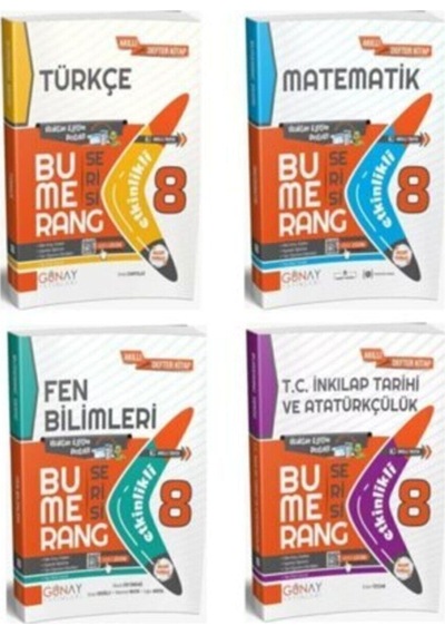 Günay Yayınları Bumerang 8. Sınıf 4 Lü Kitap Seti