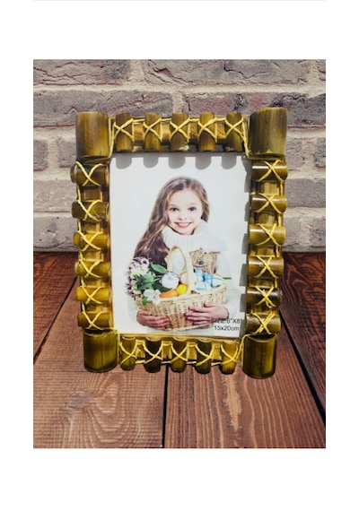 Kişiye Özel Bambu Ahşap Aile Fotoğraf Çerçevesi 15x20 Cm