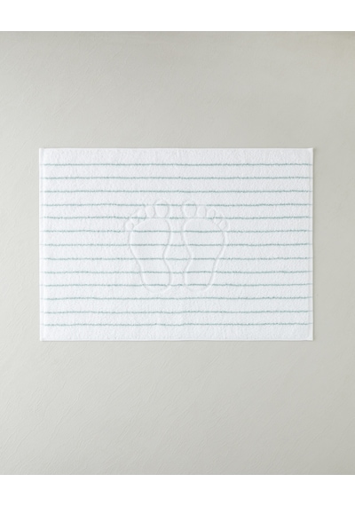 Mono Stripe Pamuk Ayak Havlusu 50x70 Cm Beyaz - Yeşil