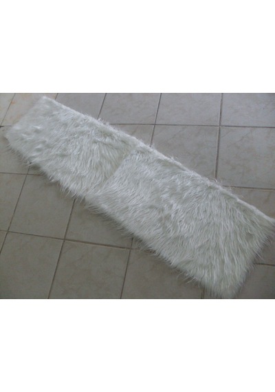 Araç Torpido Üstü Peluş Kumaş Beyaz 150X40 Cm