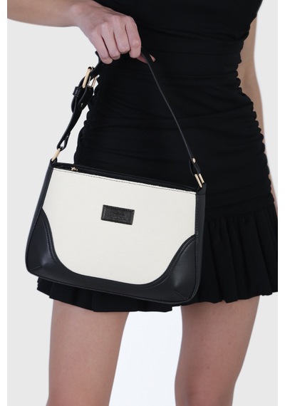 Housebags Siyah Ayarlanabilir Omuz Askılı Vintage Bag Kanvas Siyah