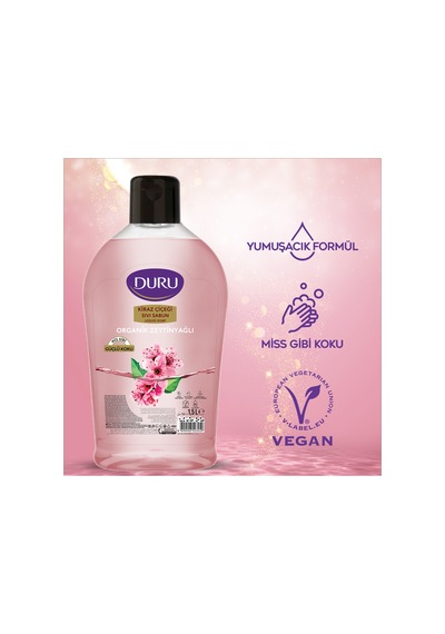Organik Zeytinyağlı Kiraz Çiçeği Sıvı Sabun 1,5 1,5 500ml
