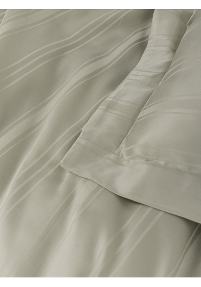 Cotton Box Smart Bambu Saten Çift Kişilik Nevresim Takımı Stripe Bej