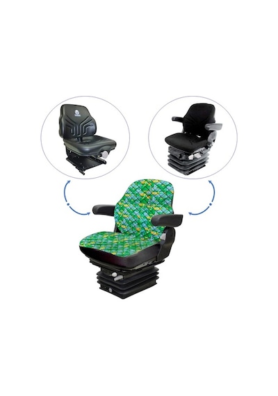 Kabinli Traktör 2 Parça Koltuk Kılıfı- Yeşil Kamuflaj - Impertex