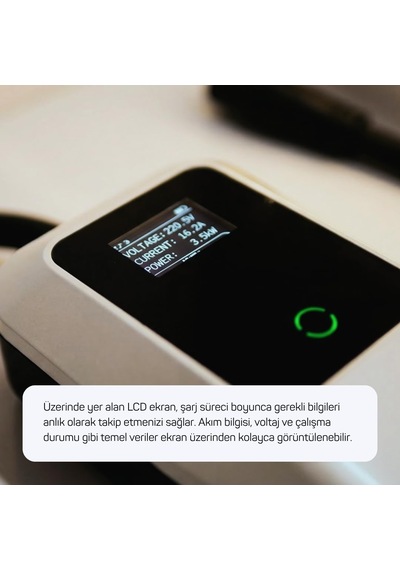 3.5 Kw Ev Tipi Taşınabilir Mobil 6 Metre Elektrikli Araç Şarj Cihazı 16a Schuko Fiş Taşıma Çantalı Diğer