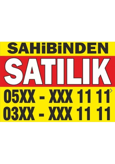 Sahibinden Satılık Branda Afiş Pankart Vinil 70 x 100 CM