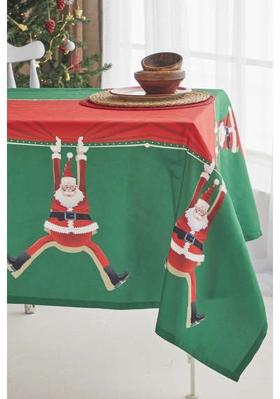 Ays Home Kırmızı Noel Baba Yılbaşı Christmas Yemek Masa Örtüsü