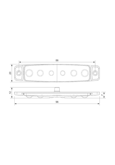 Sanel 10 Adet 6 Ledli Sarı Parmak Led 12v Lamba Basamak Aydınlatm