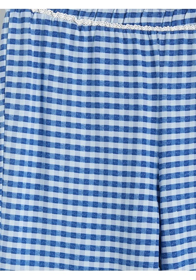 Lcw Dream Lacivert Ekose Kadın Pijama Alt