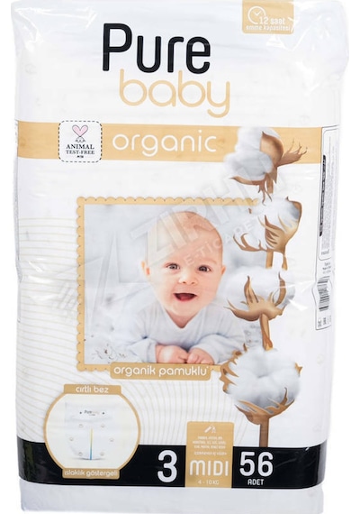 5 Adet Pure Baby Medium Jumbo 2li 3 No 56lı 1 Numara