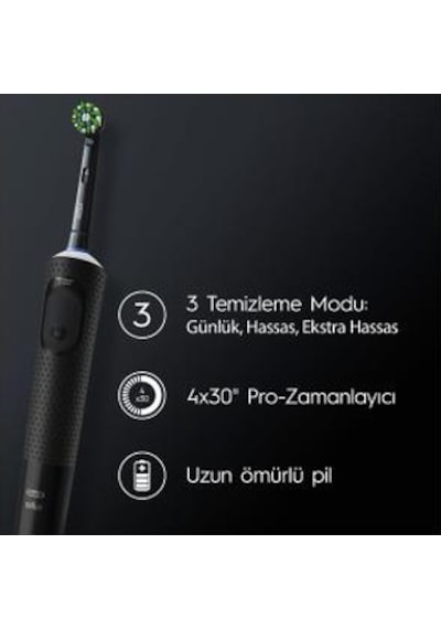 Oral-B Vitality Pro Protect X Clean Şarjlı Diş Fırçası Siyah