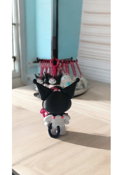 Kuromi Anahtarlık 3 Adet Siyah