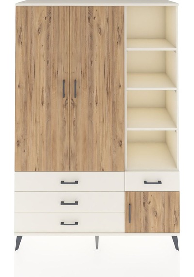 Hyperion Dolap 5 Raflı 4 Çekmeceli Tek Askılı 132x44x195 Ayta... Aytaşı Hyperion Dolap 5 Raflı 4 Çekmeceli Tek Askılı 132x44x195 Ayta... Aytaşı